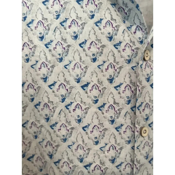 TOMMY BAHAMA MENS ALCAZAR TILES HAWAIIAN 100% SILK ALOHA CAMP SHIRT XL - Picture 3 of 11